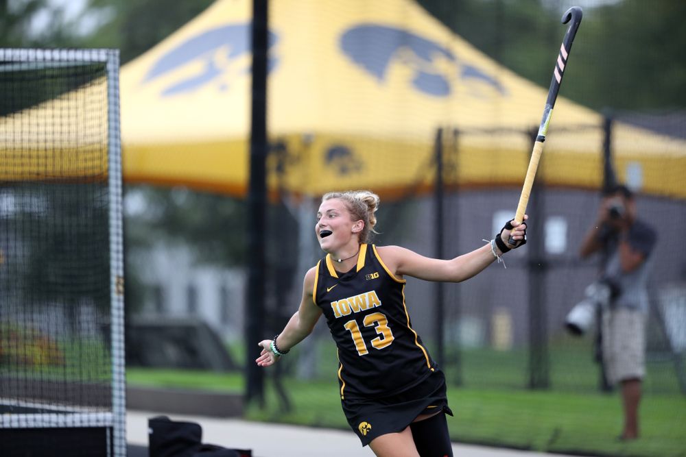 Iowa Hawkeyes forward Leah Zellner (13) during a 2-1 victory against the Ohio State Buckeyes Friday, September 27, 2019 at Grant Field. (Brian Ray/hawkeyesports.com)