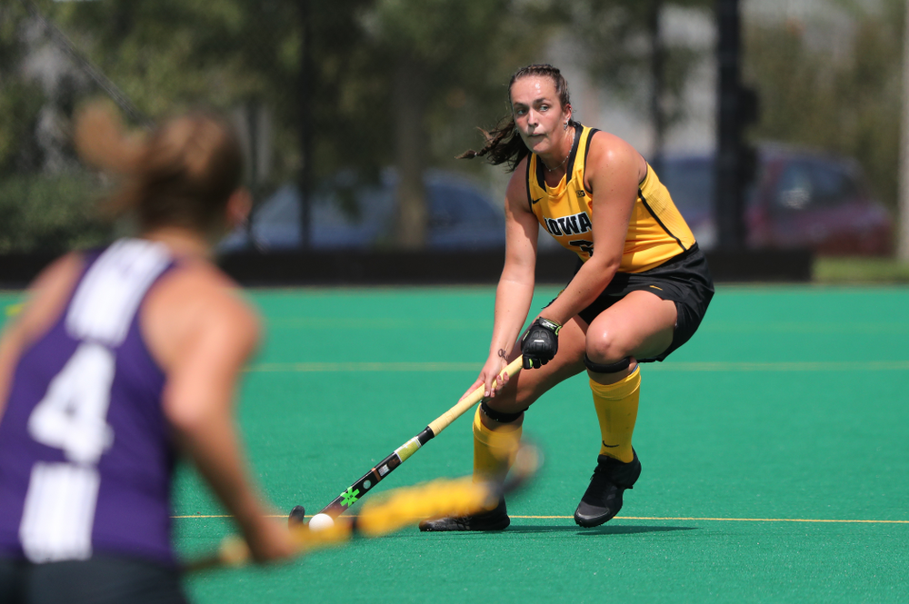 Iowa Hawkeyes defenseman Anthe Nijziel (6) during an exhibition game against Northwestern Saturday, August 24, 2019 at Grant Field. (Brian Ray/hawkeyesports.com)