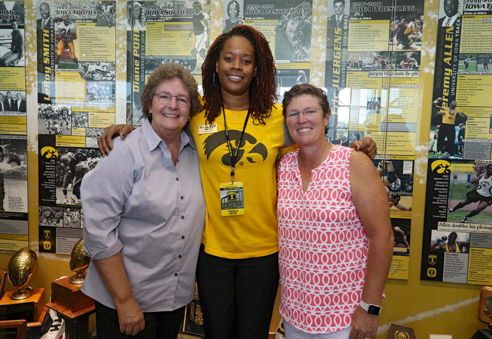 2019 University of Iowa Athletics Hall of Fame inductee Tangela Smith at the University of Iowa Athletics Hall of Fame in Iowa City on Friday, Aug 30, 2019. (Stephen Mally/hawkeyesports.com)