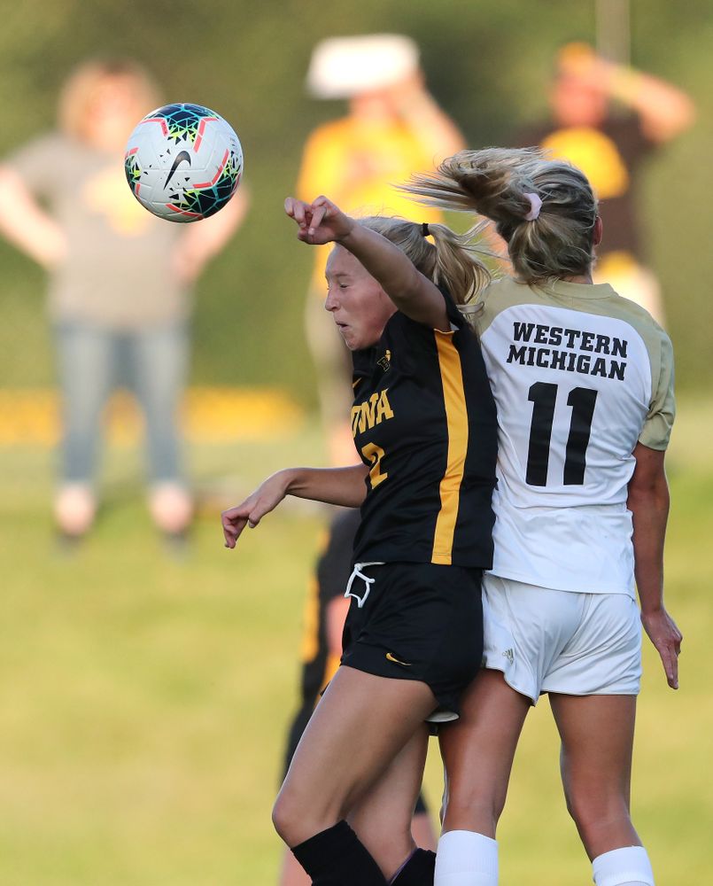 Iowa Hawkeyes midfielder Hailey Rydberg (2) against Western Michigan Thursday, August 22, 2019 at the Iowa Soccer Complex. (Brian Ray/hawkeyesports.com)