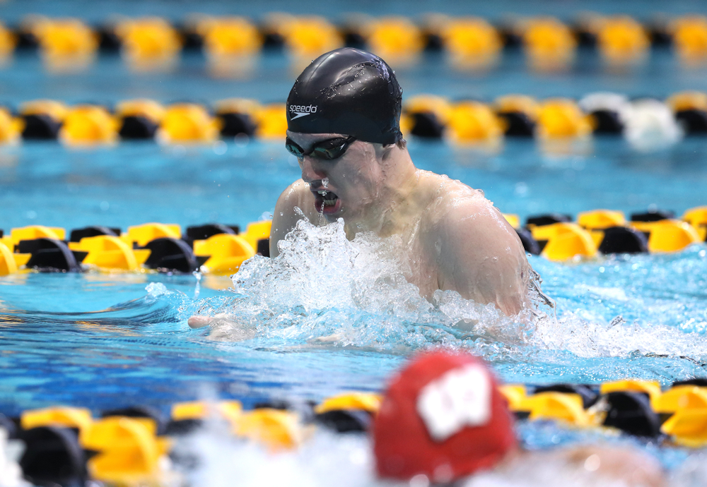 Iowa's Dolan Craine competes in the 400-yard IM on the third day at the 2019 Big Ten Swimming and Diving Championships Thursday, February 28, 2019 at the Campus Wellness and Recreation Center. (Brian Ray/hawkeyesports.com)