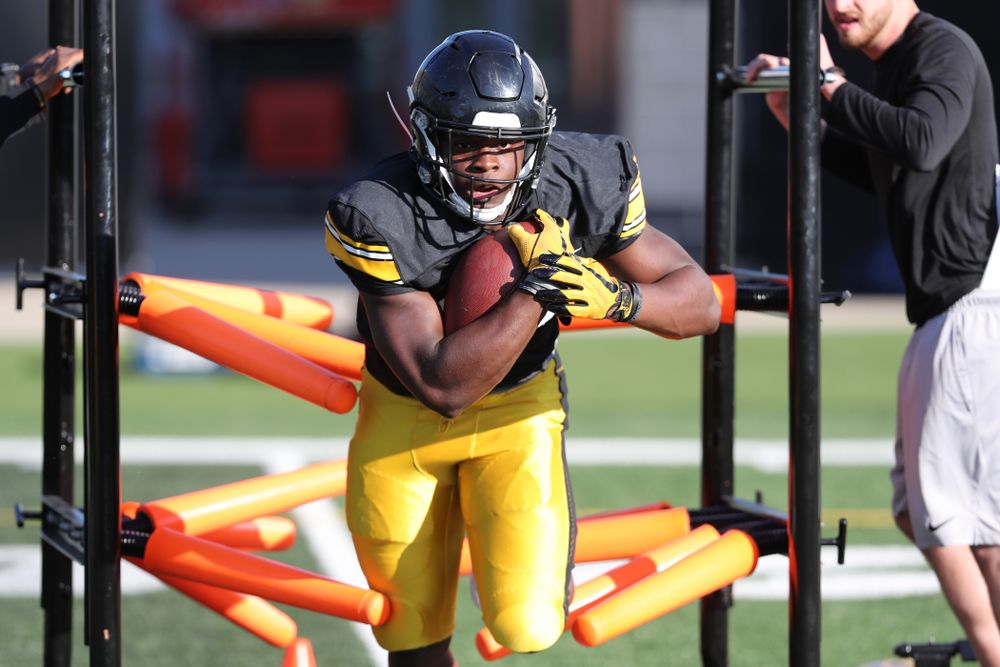 Iowa Hawkeyes running back Shadrick Byrd (23) during the teamÕs final spring practice Friday, April 26, 2019 at the Kenyon Football Practice Facility. (Brian Ray/hawkeyesports.com)