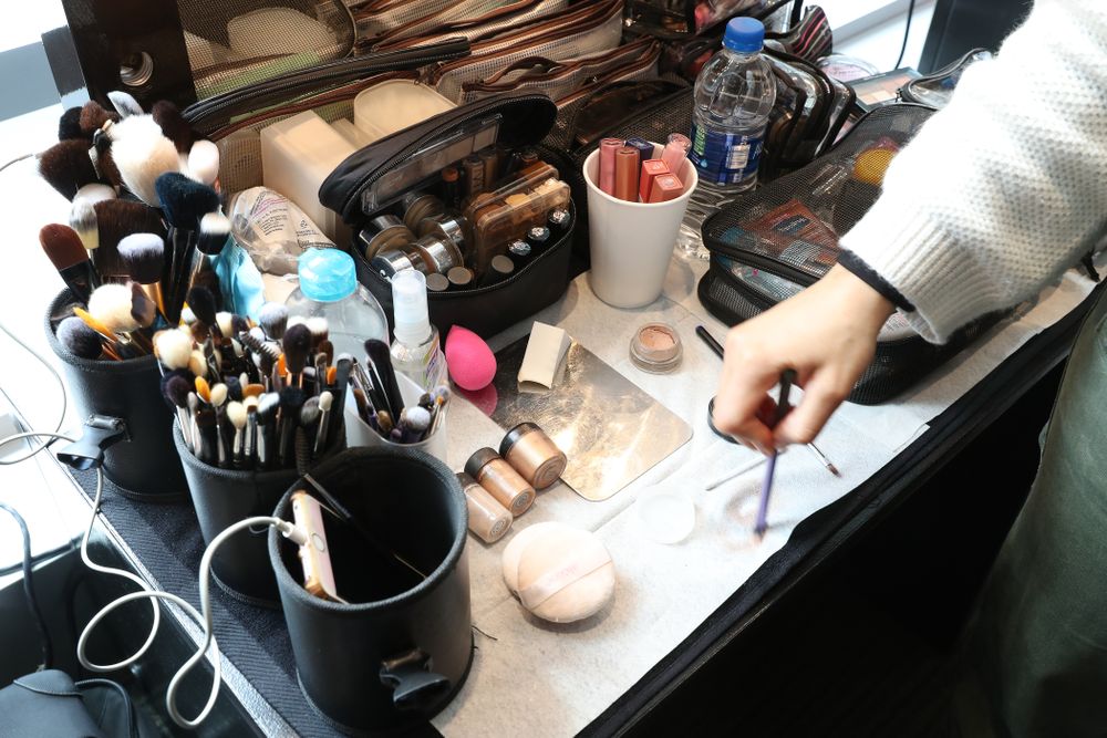 Iowa Hawkeyes forward Megan Gustafson (10) has her makeup professionally done before the 2019 WNBA Draft Wednesday, April 10, 2019 at Nike New York Headquarters in New York City. (Brian Ray/hawkeyesports.com)