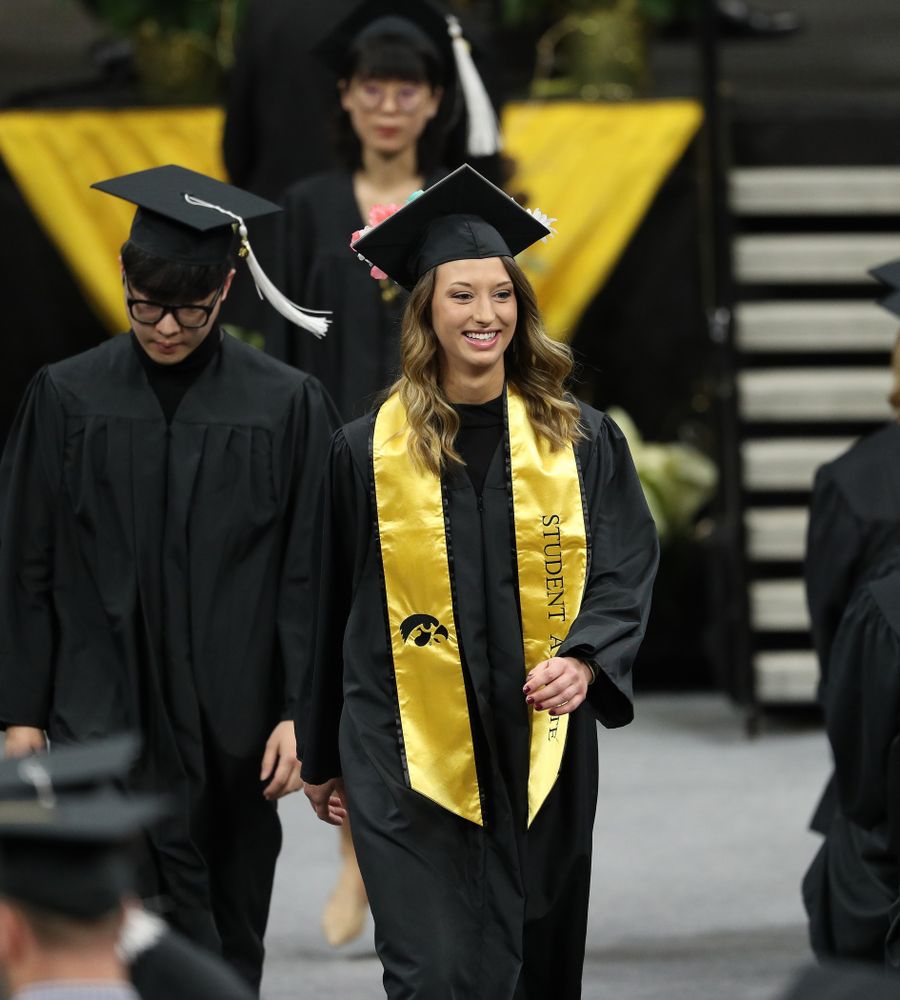 Iowa Volleyball's Kasey Reuter during the Fall Commencement Ceremony Saturday, December 15, 2018 at Carver-Hawkeye Arena. (Brian Ray/hawkeyesports.com)