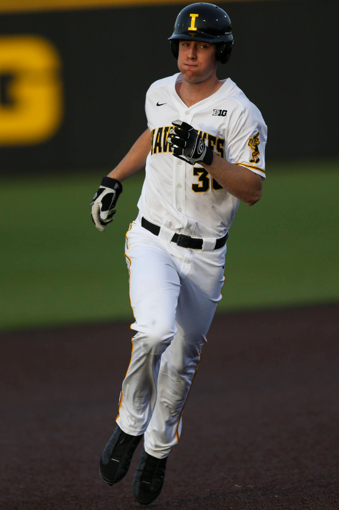 Iowa outfielder Connor McCaffery at baseball vs Milwaukee on Tuesday, April 23, 2019 at Duane Banks Field. (Lily Smith/hawkeyesports.com)