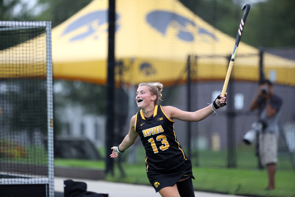 Iowa Hawkeyes forward Leah Zellner (13) during a 2-1 victory against the Ohio State Buckeyes Friday, September 27, 2019 at Grant Field. (Brian Ray/hawkeyesports.com)