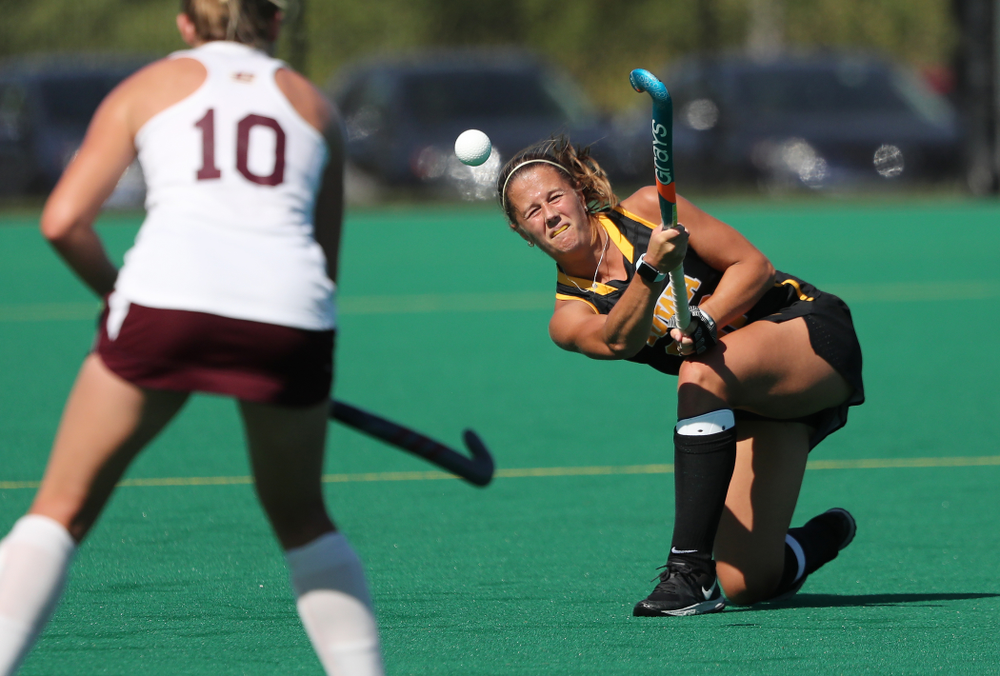 Iowa Hawkeyes Sophie Sunderland (20) against Central Michigan Friday, September 6, 2019 at Grant Field. The Hawkeyes won the game 11-0. (Brian Ray/hawkeyesports.com)