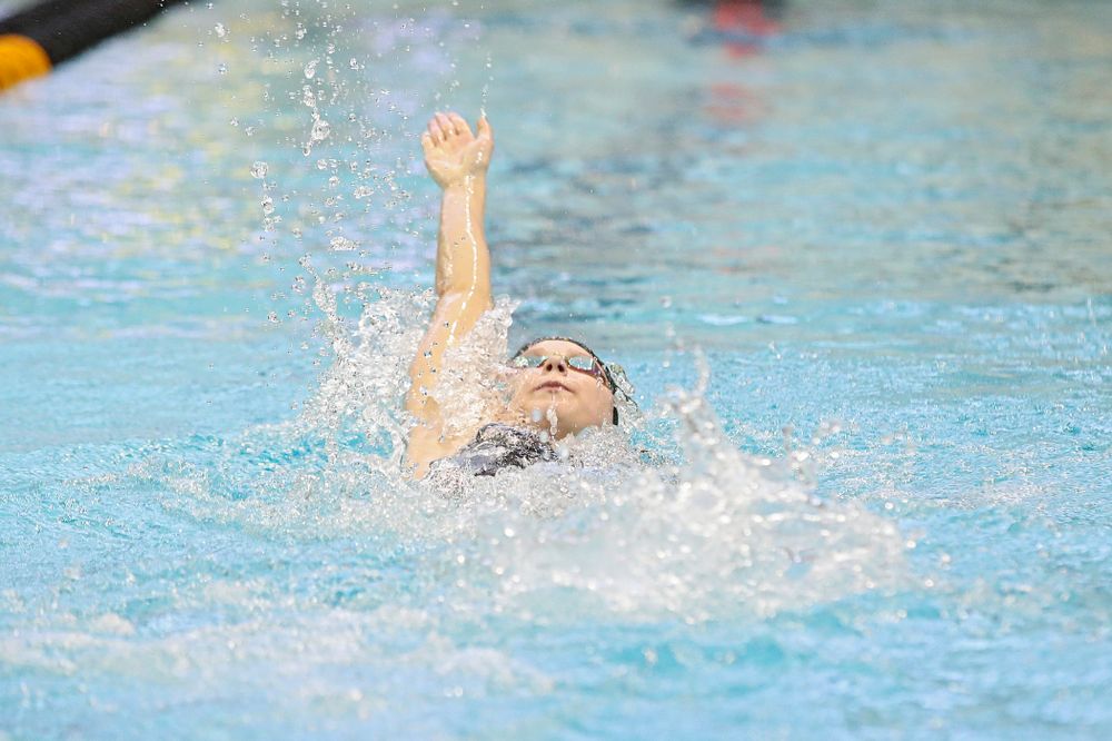 Iowa’s Aleksandra Olesiak swims the women’s 200 yard individual medley preliminary event during the 2020 Women’s Big Ten Swimming and Diving Championships at the Campus Recreation and Wellness Center in Iowa City on Thursday, February 20, 2020. (Stephen Mally/hawkeyesports.com)