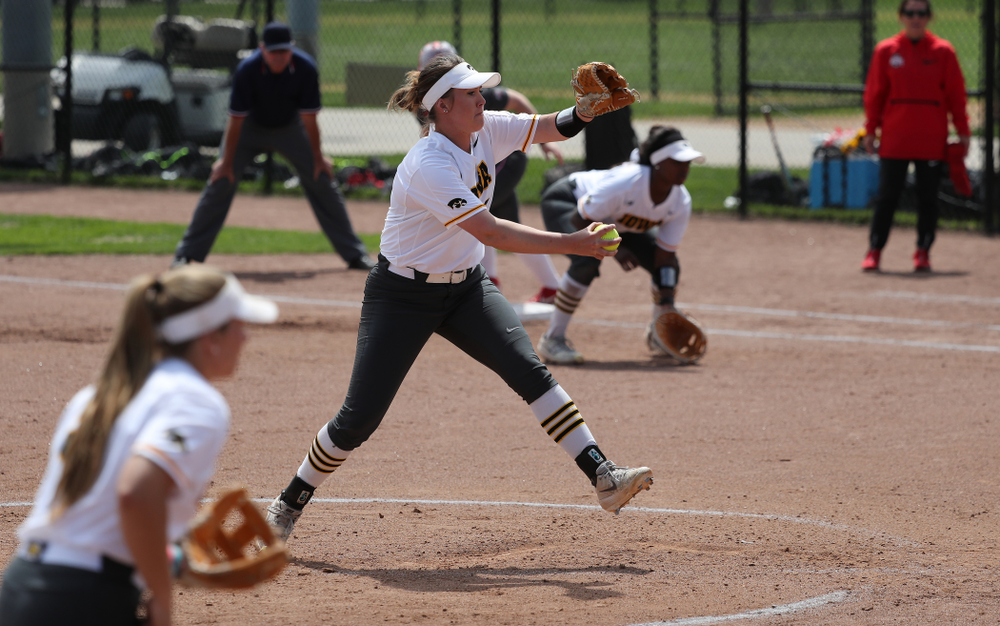 Iowa Hawkeyes Erin Riding (6) against the Ohio State Buckeyes on senior day Sunday, May 5, 2019 at Pearl Field. (Brian Ray/hawkeyesports.com)