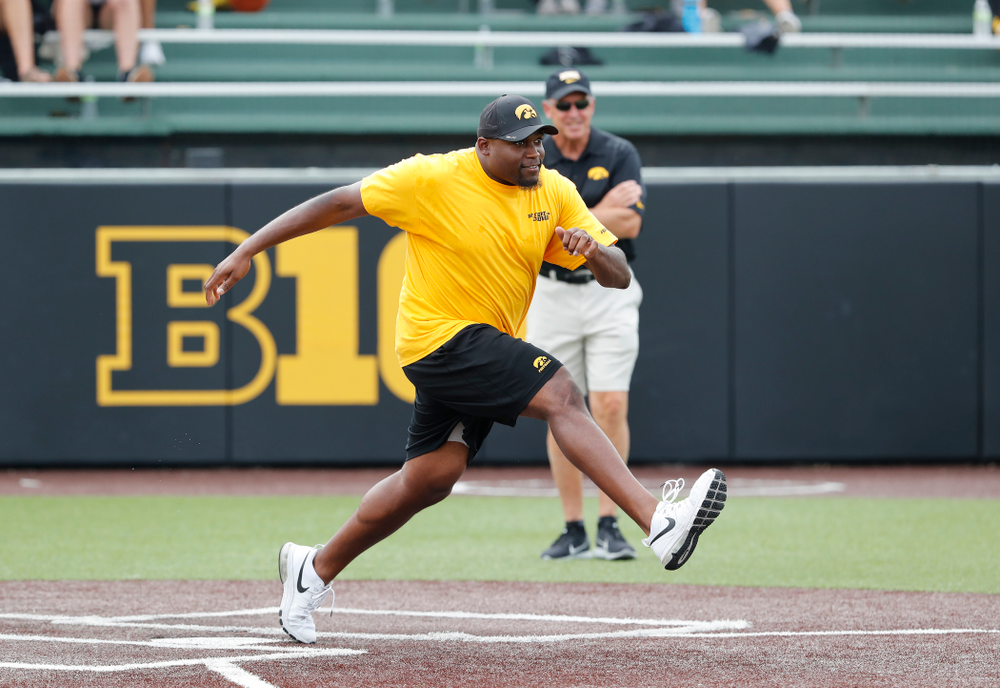 Football Director of Player Development Broderick Binns during the Iowa Student Athlete Kickoff Kickball game Sunday, August 19, 2018 at Duane Banks Field. (Brian Ray/hawkeyesports.com)