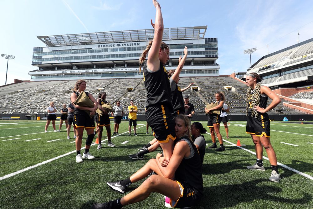 The Iowa WomenÕs Basketball Team participates in the The Program Tuesday, September 17, 2019 at Kinnick Stadium (Brian Ray/hawkeyesports.com)