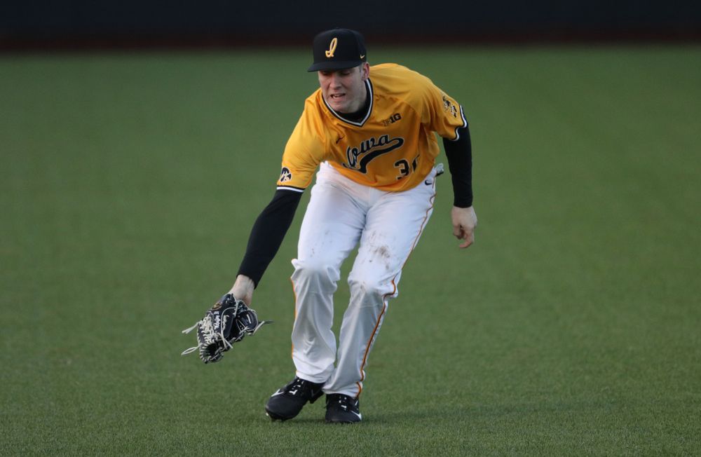 Iowa Hawkeyes Connor McCaffery (30) against California State Northridge Sunday, March 17, 2019 at Duane Banks Field. (Brian Ray/hawkeyesports.com)