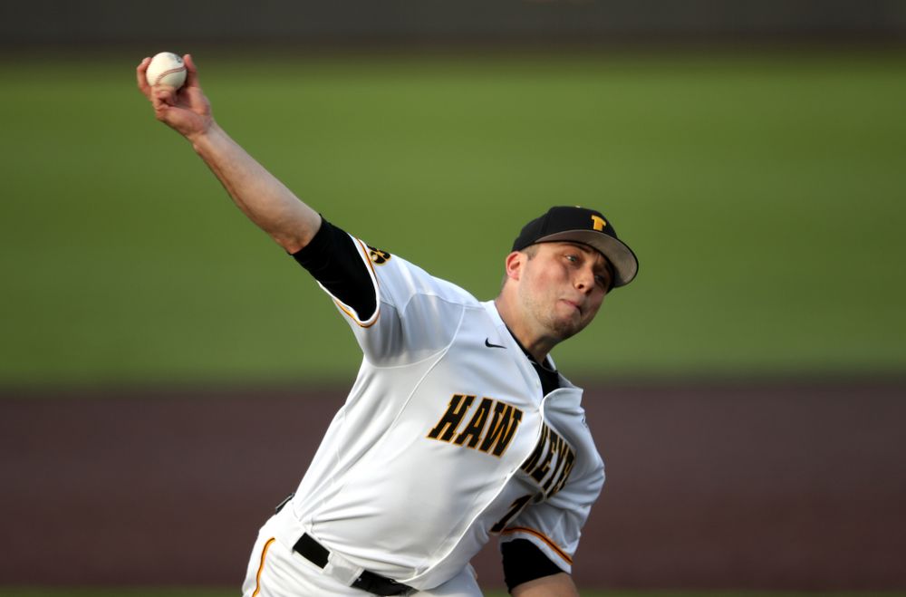 Iowa Hawkeyes Cole McDonald (11) during game one against UC Irvine Friday, May 3, 2019 at Duane Banks Field. (Brian Ray/hawkeyesports.com)