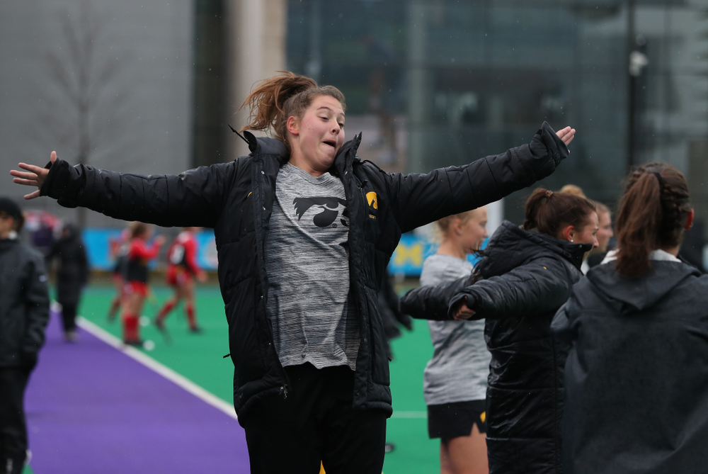 Iowa Hawkeyes Grace McGuire (62) against Maryland during the championship game of the Big Ten Tournament Sunday, November 4, 2018 at Lakeside Field in Evanston, Ill. (Brian Ray/hawkeyesports.com)