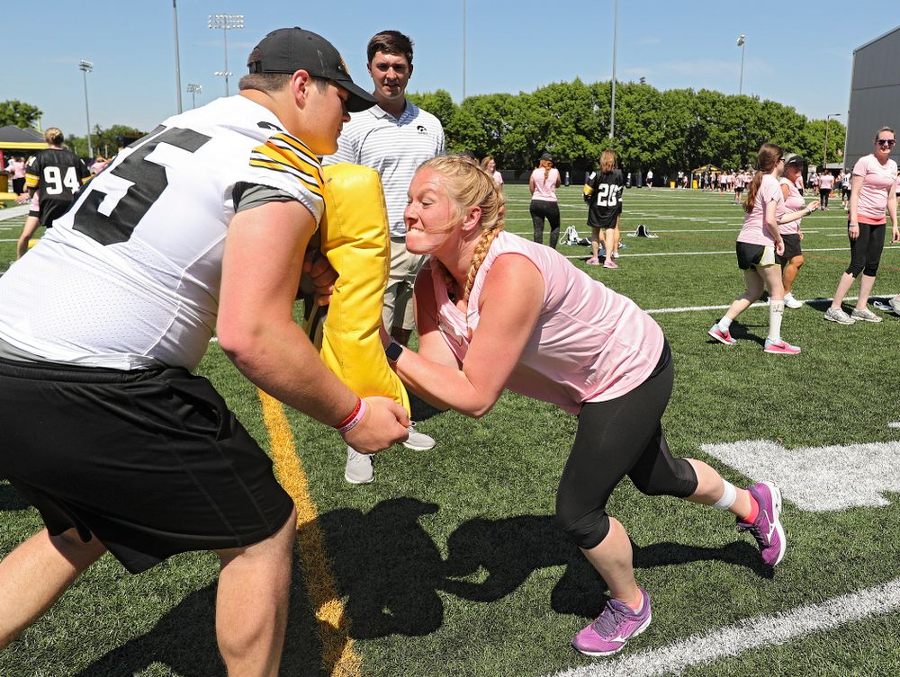 The Ladies Football Academy at the Hansen Football Performance Center in Iowa City on Saturday, Jun 8, 2019. (Stephen Mally/hawkeyesports.com)