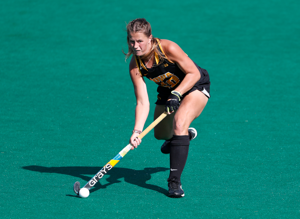 Iowa Hawkeyes Sophie Sunderland (20) against the Penn Quakers Friday, September 14, 2018 at Grant Field. (Brian Ray/hawkeyesports.com)