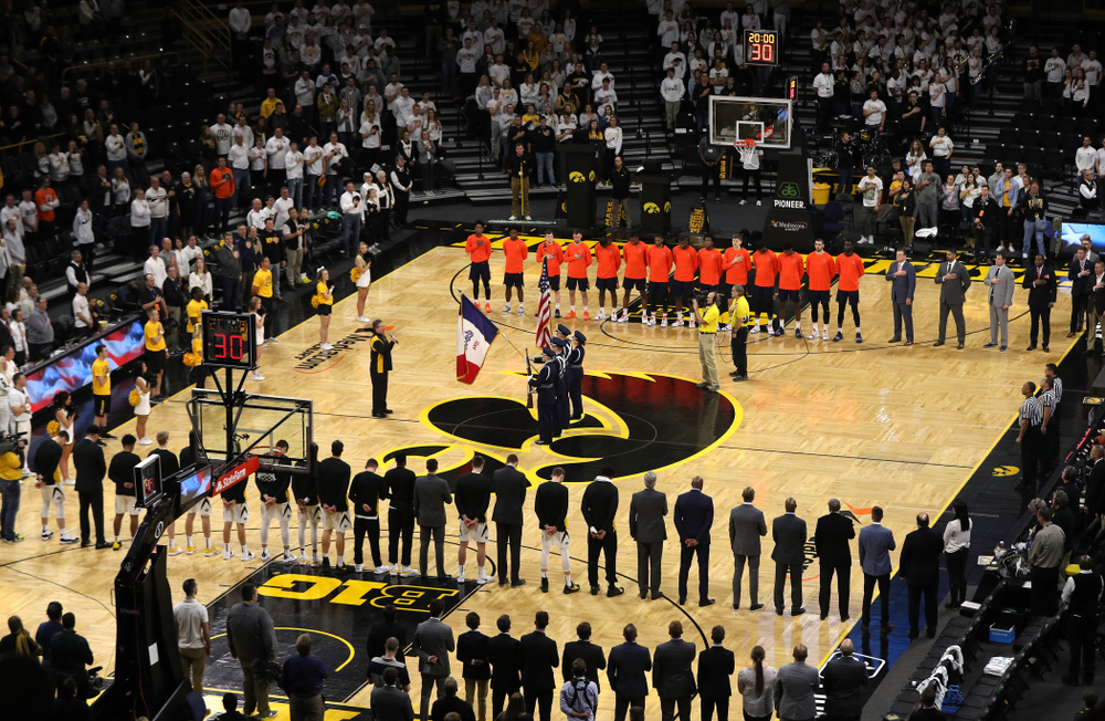 The Iowa Hawkeyes against the Illinois Fighting Illini Sunday, January 20, 2019 (Brian Ray/hawkeyesports.com)