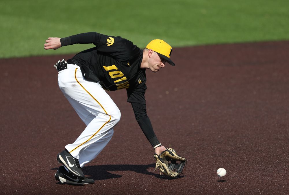 Iowa Hawkeyes Tanner Wetrich (16) against California State Northridge Sunday, March 17, 2019 at Duane Banks Field. (Brian Ray/hawkeyesports.com)