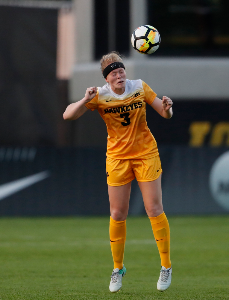 Iowa Hawkeyes Morgan Kemmerling (3) against the Missouri Tigers Friday, August 17, 2018 at the Iowa Soccer Complex. (Brian Ray/hawkeyesports.com)