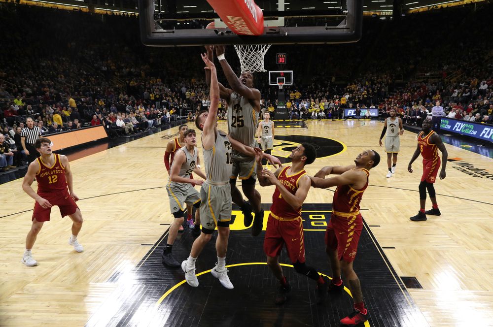 Iowa Hawkeyes forward Tyler Cook (25) against the Iowa State Cyclones in the Iowa Corn Cy-Hawk Series Thursday, December 6, 2018 at Carver-Hawkeye Arena. (Brian Ray/hawkeyesports.com)