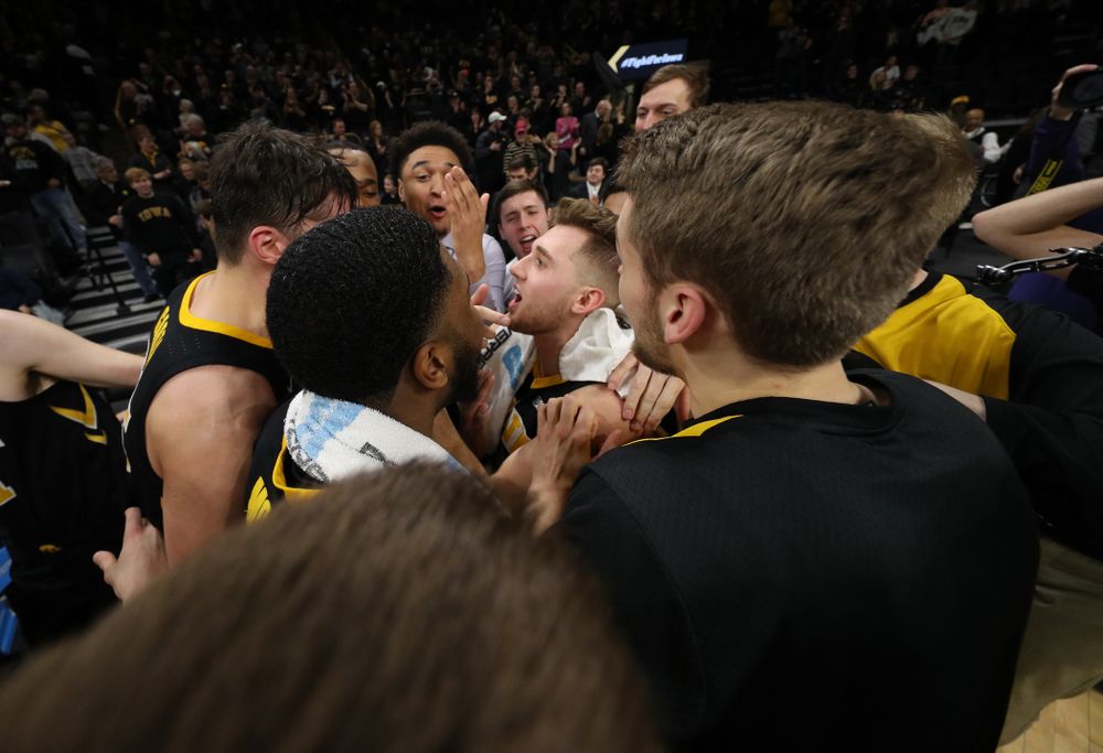 Iowa Hawkeyes guard Jordan Bohannon (3) against the Indiana Hoosiers Friday, February 22, 2019 at Carver-Hawkeye Arena. (Brian Ray/hawkeyesports.com)