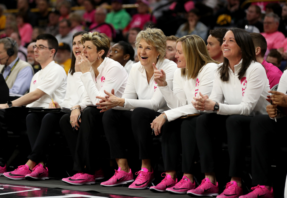 Iowa Hawkeyes head coach Lisa Bluder against the Wisconsin Badgers Sunday, February 16, 2020 at Carver-Hawkeye Arena. (Brian Ray/hawkeyesports.com)