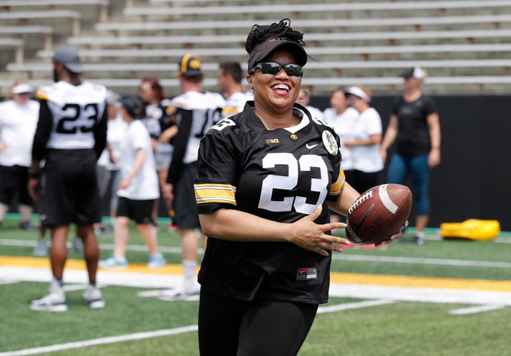 The 2018 Iowa Ladies Football Academy Saturday, June 9, 2018 at Kinnick Stadium. (Brian Ray/hawkeyesports.com)