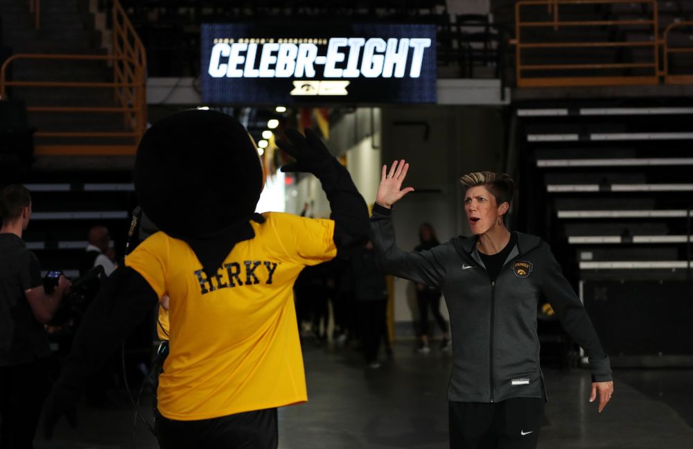 Iowa Hawkeyes associate head coach Jan Jensen during the teamÕs Celebr-Eight event Wednesday, April 24, 2019 at Carver-Hawkeye Arena. (Brian Ray/hawkeyesports.com)