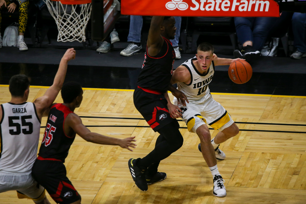 Iowa Hawkeyes guard Joe Wieskamp (10) during Iowa men’s basketball vs SIUE on Friday, November 8, 2019 at Carver-Hawkeye Arena. (Lily Smith/hawkeyesports.com)