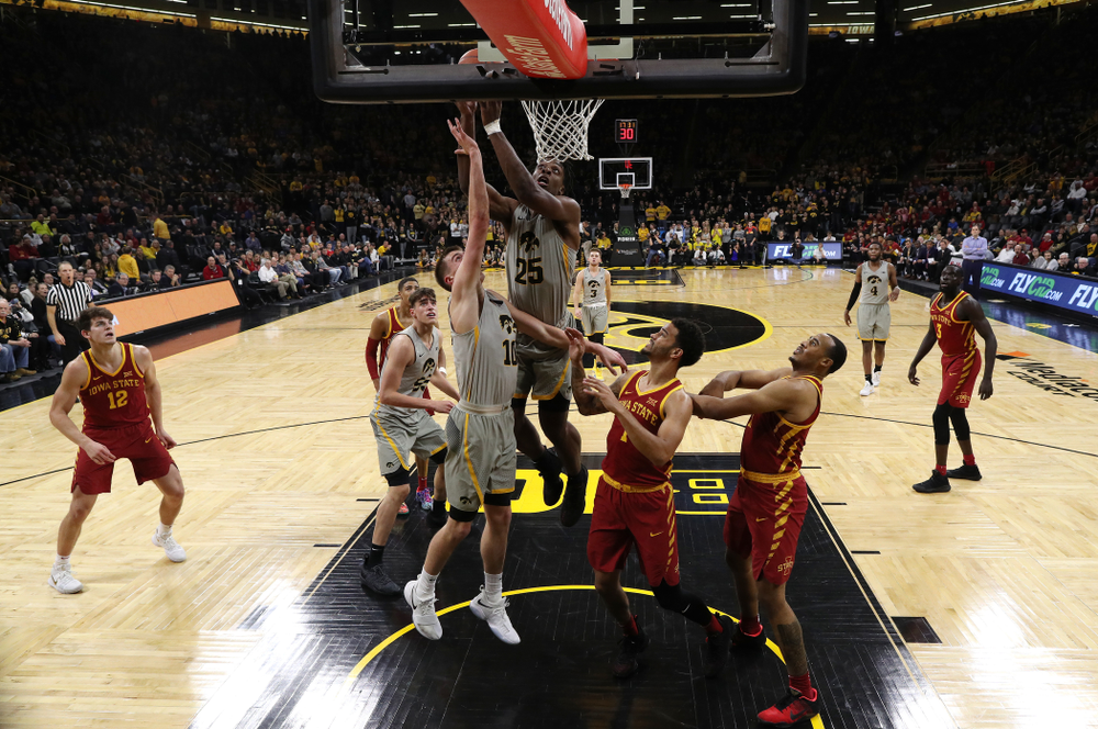 Iowa Hawkeyes forward Tyler Cook (25) against the Iowa State Cyclones in the Iowa Corn Cy-Hawk Series Thursday, December 6, 2018 at Carver-Hawkeye Arena. (Brian Ray/hawkeyesports.com)