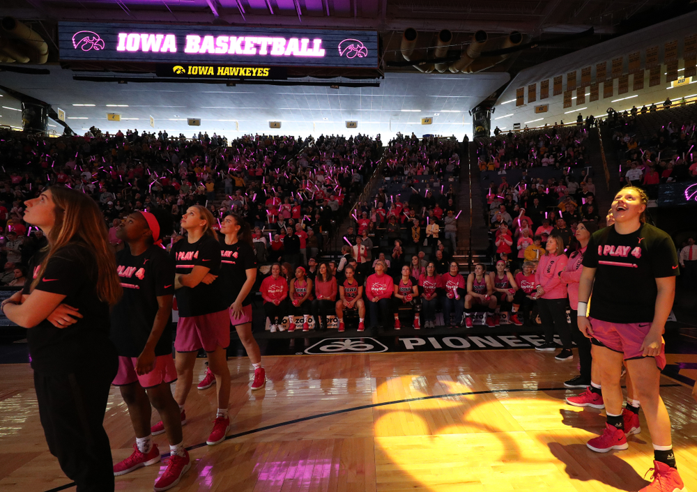 The Iowa Hawkeyes against the seventh ranked Maryland Terrapins Sunday, February 17, 2019 at Carver-Hawkeye Arena. (Brian Ray/hawkeyesports.com)