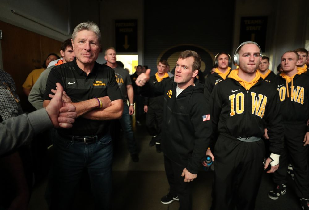 Associate Head Coach Terry Brands against Purdue Saturday, November 24, 2018 at Carver-Hawkeye Arena. (Brian Ray/hawkeyesports.com)