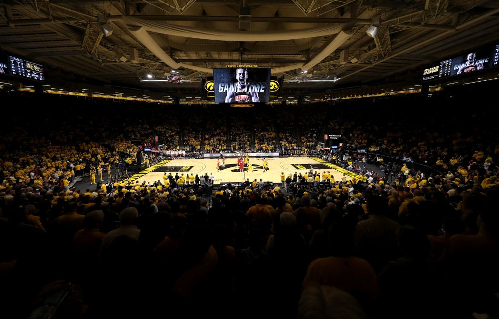 The Iowa Hawkeyes against the Wisconsin Badgers Friday, November 30, 2018 at Carver-Hawkeye Arena. (Brian Ray/hawkeyesports.com)