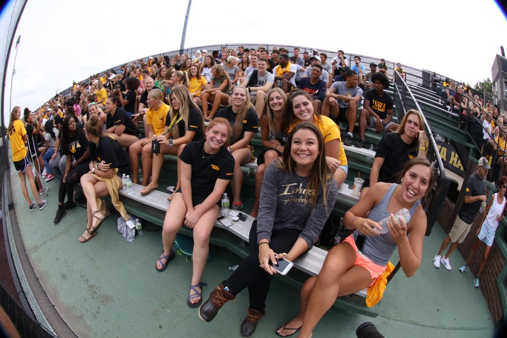 The Iowa Softball Team during the Iowa Student Athlete Kickoff Kickball game Sunday, August 19, 2018 at Duane Banks Field. (Brian Ray/hawkeyesports.com)