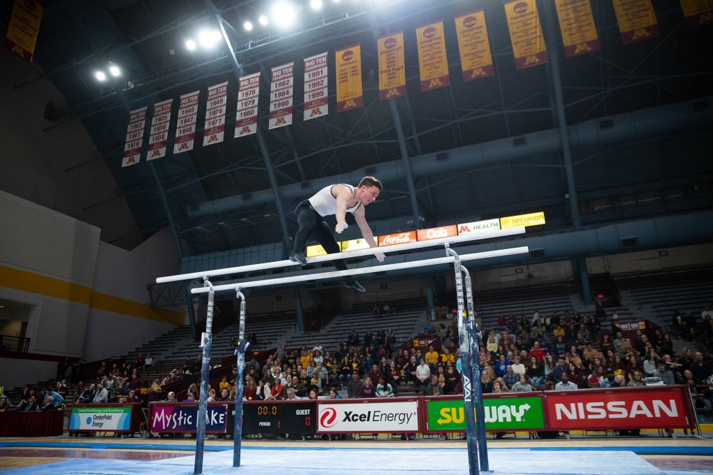 The Iowa Hawekeys against Minnesota and Penn State at the Maturi Pavilion Saturday, March 23, 2019 in Minneapolis, Minn. (C. Morgan Engel/Freelance)