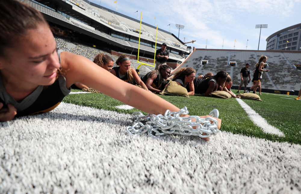 The Iowa WomenÕs Basketball Team participates in the The Program Tuesday, September 17, 2019 at Kinnick Stadium (Brian Ray/hawkeyesports.com)