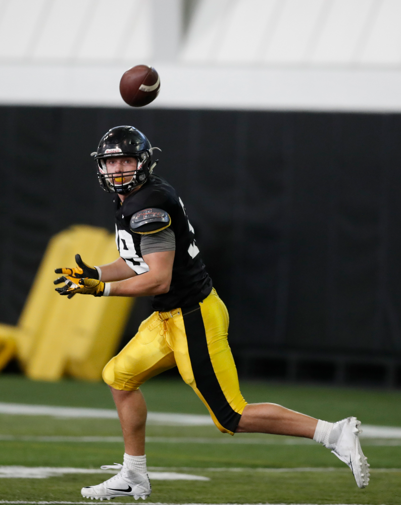 Iowa Hawkeyes tight end T.J. Hockenson (38) Wednesday, April 4, 2018 at the Hansen Football Performance Center. (Brian Ray/hawkeyesports.com)