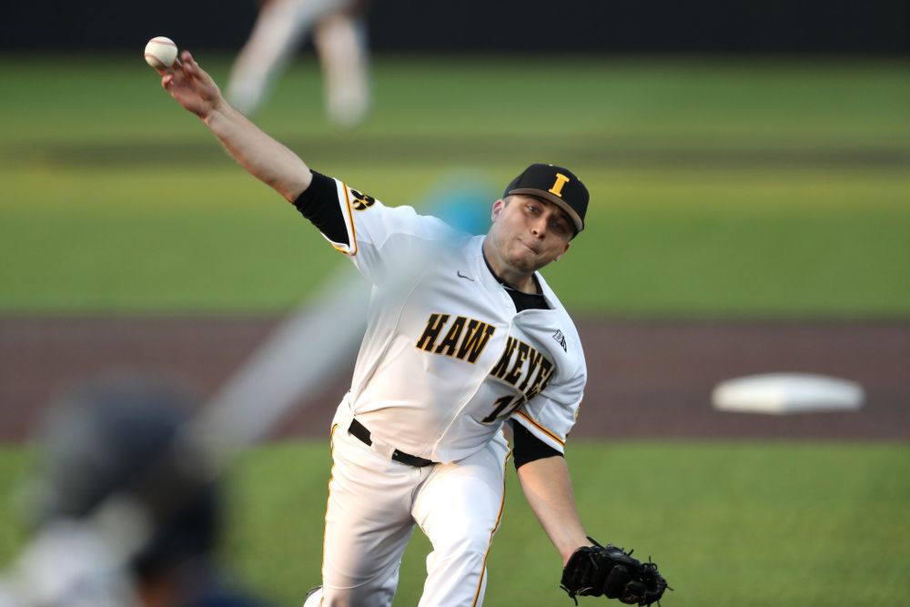 Iowa Hawkeyes Cole McDonald (11) during game one against UC Irvine Friday, May 3, 2019 at Duane Banks Field. (Brian Ray/hawkeyesports.com)