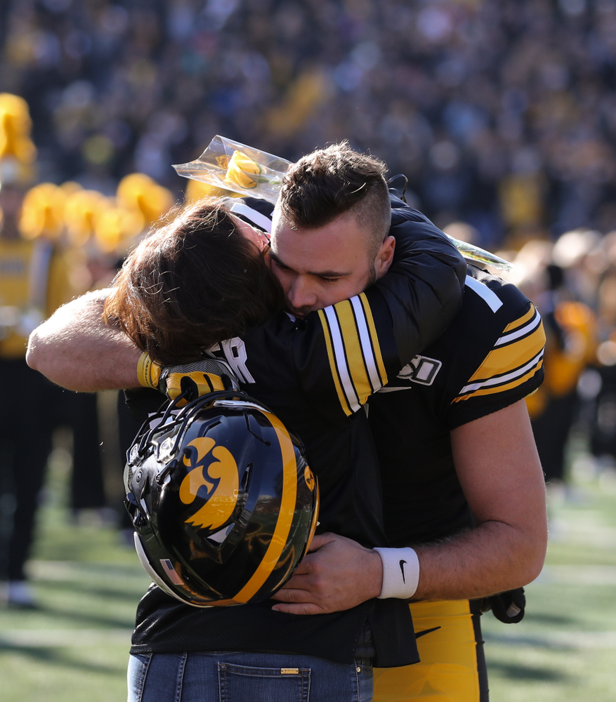 Iowa Hawkeyes punter Colten Rastetter (7) during Senior Day festivities before their game against the Illinois Fighting Illini Saturday, November 23, 2019 at Kinnick Stadium. (Brian Ray/hawkeyesports.com)
