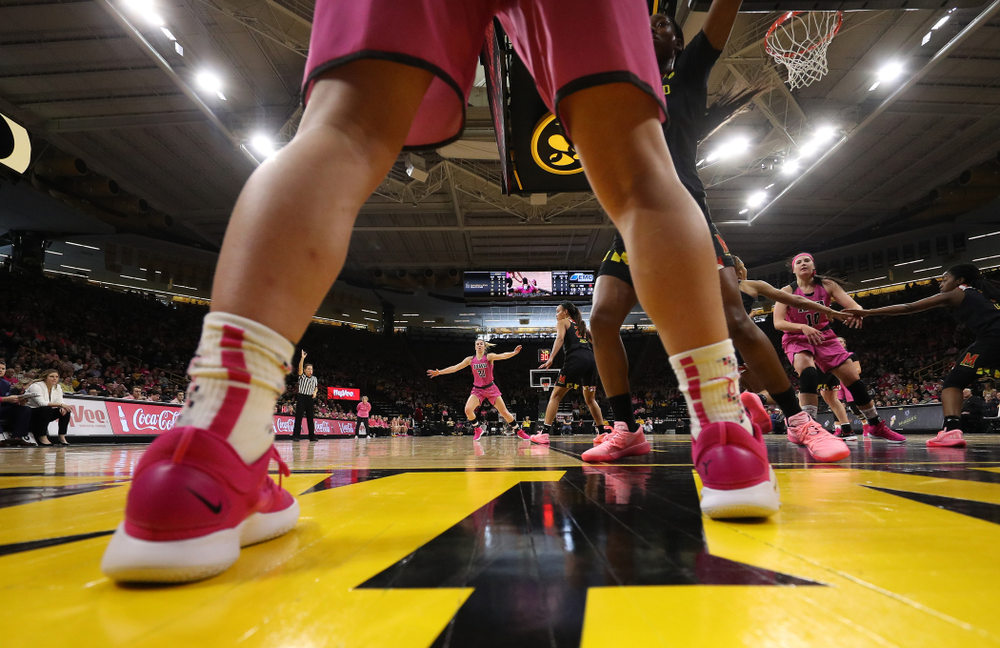 The Iowa Hawkeyes against the seventh ranked Maryland Terrapins Sunday, February 17, 2019 at Carver-Hawkeye Arena. (Brian Ray/hawkeyesports.com)