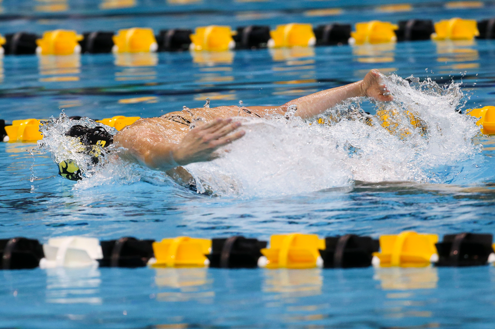 Iowa’s Aleksandra Olesiak during Iowa swim and dive vs Minnesota on Saturday, October 26, 2019 at the Campus Wellness and Recreation Center. (Lily Smith/hawkeyesports.com)