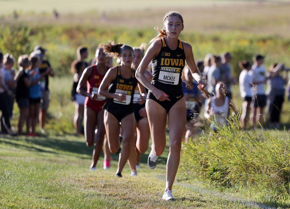 IowaÕs Jessica McKee runs in the 2019 Hawkeye Invitational Friday, September 6, 2019 at the Ashton Cross Country Course. (Brian Ray/hawkeyesports.com)