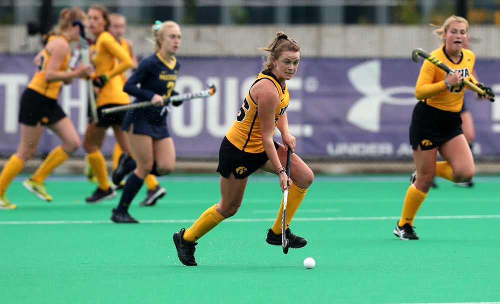 Iowa Hawkeyes Maddy Murphy (26) against the Michigan Wolverines in the semi-finals of the Big Ten Tournament Friday, November 2, 2018 at Lakeside Field on the campus of Northwestern University in Evanston, Ill. (Brian Ray/hawkeyesports.com)