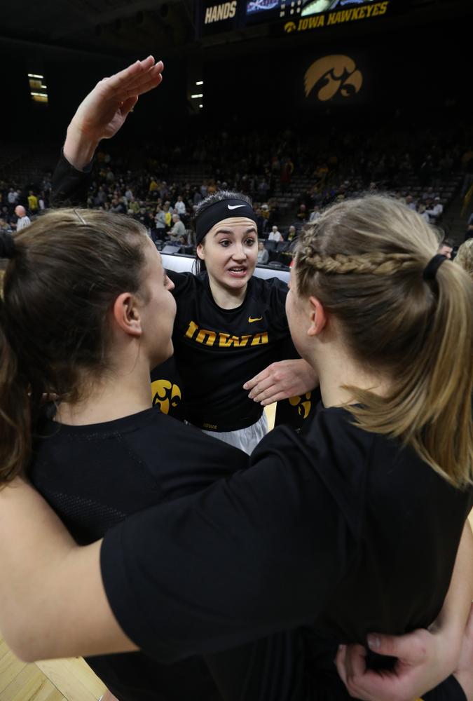 Iowa Hawkeyes forward Megan Gustafson (10) against Dakota Wesleyan University Tuesday, November 6, 2018 at Carver-Hawkeye Arena. (Brian Ray/hawkeyesports.com)