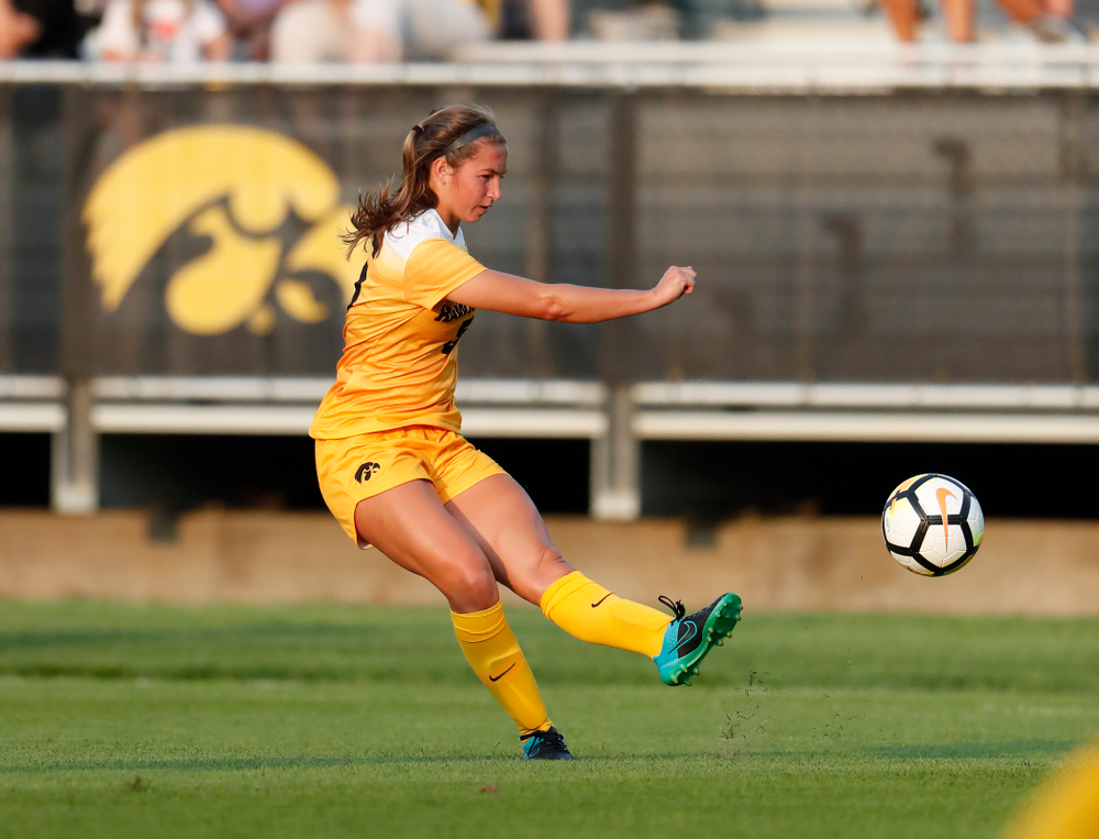 Iowa Hawkeyes Riley Whitaker (5) against the Missouri Tigers Friday, August 17, 2018 at the Iowa Soccer Complex. (Brian Ray/hawkeyesports.com)