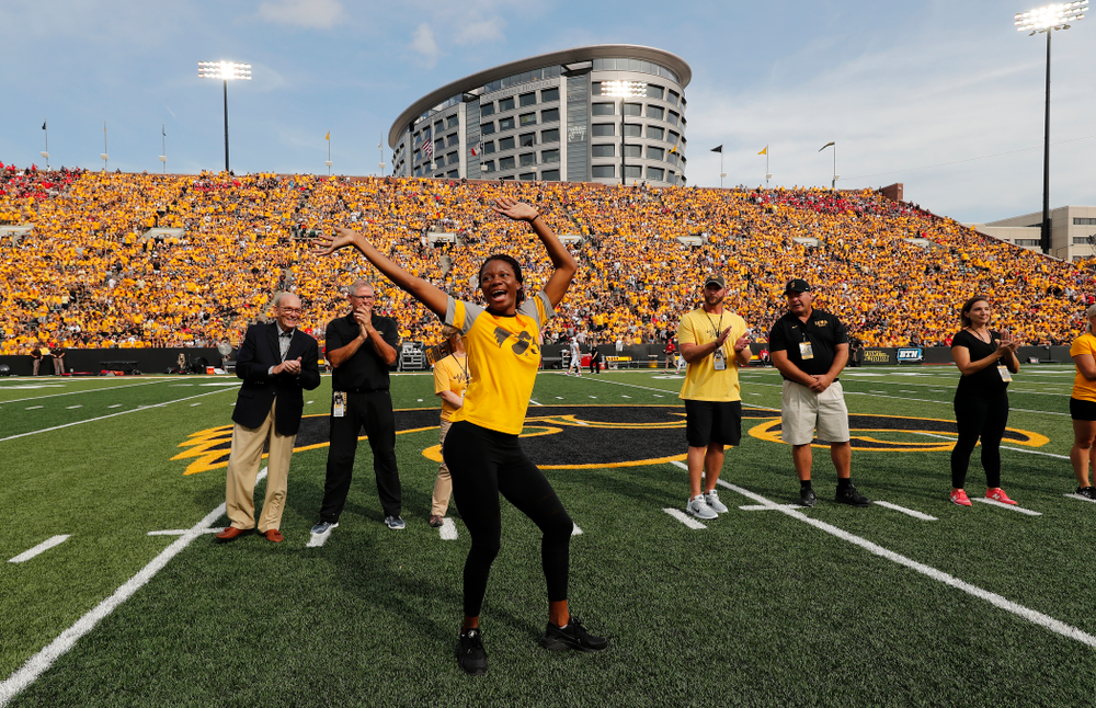 2018 Iowa Athletics Hall of Fame inductee Kineke Alexander Saturday, September 1, 2018 at Kinnick Stadium. (Brian Ray/hawkeyesports.com)