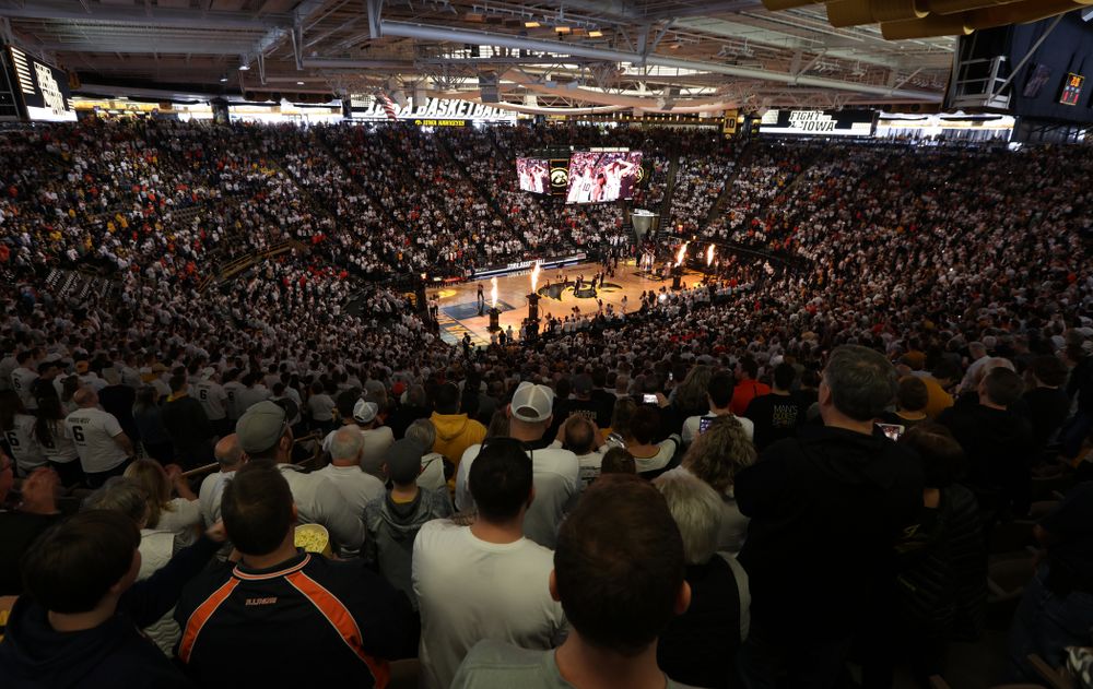 The Iowa Hawkeyes take on the Illinois Fighting Illini Sunday, February 2, 2020 at Carver-Hawkeye Arena. (Brian Ray/hawkeyesports.com)