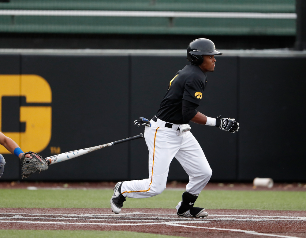 Lorenzo Elion against the Ontario Blue Jays Friday, September 21, 2018 at Duane Banks Field. (Brian Ray/hawkeyesports.com)