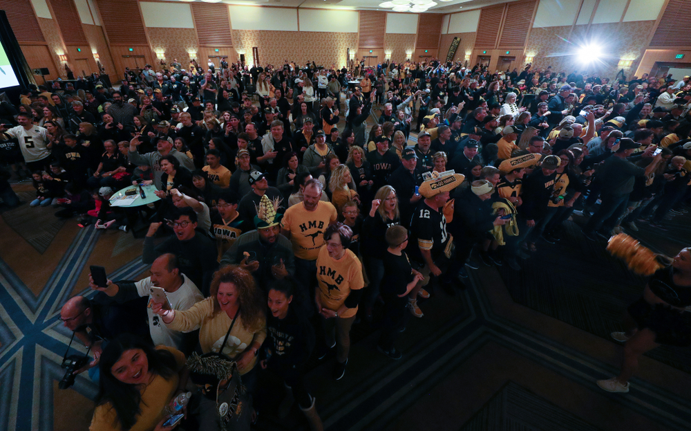 Fans during the Holiday Bowl Hawkeye Huddle Thursday, December 26, 2019 at the Hilton in downtown San Diego. (Brian Ray/hawkeyesports.com)