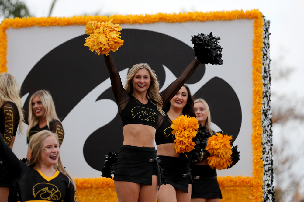 The Hawkeye Marching Band and the Iowa Spirit Squad march in the Holiday Bowl Parade Thursday, December 26, 2019 in San Diego. (Brian Ray/hawkeyesports.com)